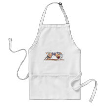 funny cute silly wedding pigs bride groom apron