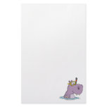 funny cute snorkeling swimming hippo custom stationery