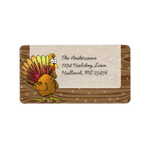 Funny Cute Turkey Thanksgiving Retrun Address Personalized Address Labels
