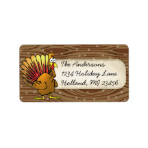 Funny Cute Turkey Thanksgiving Retrun Address Address Label