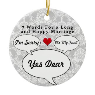 Funny & Cute Wedding Advice Christmas Ornament ornament