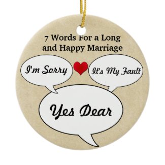 Funny & Cute Wedding Advice Christmas Ornament ornament