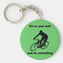 Funny cycling key chain