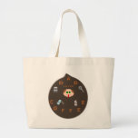 Funny Dad Monster Loves Coffee Tote Bag