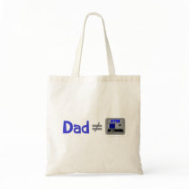 Funny Dad Not Equal ATM Canvas Bag