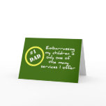 Funny Dadism, Best Dad Card