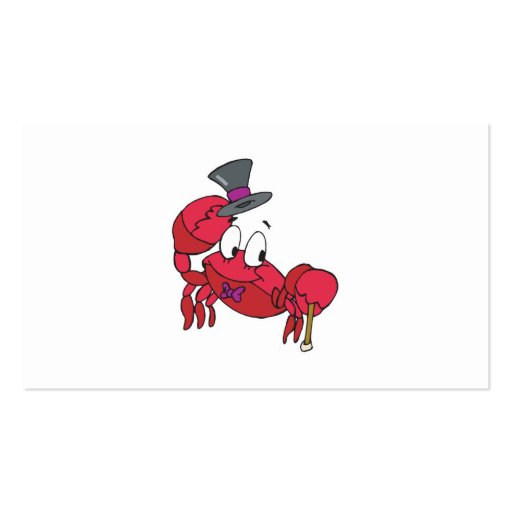 funny dancing crab business card template (back side)