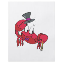 funny dancing crab flyer design