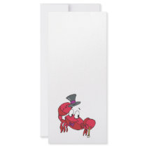 funny dancing crab rack card design