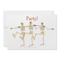 Funny Dancing Skeletons Bone To Dance Cartoon Custom Announcement