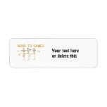 Funny Dancing Skeletons Bone To Dance Cartoon Custom Return Address Label