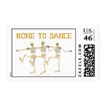 Funny Dancing Skeletons Bone To Dance Cartoon Postage