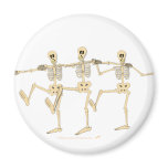 Funny Dancing Skeletons Halloween Cartoon Refrigerator Magnets