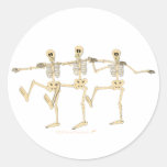 Funny Dancing Skeletons Halloween Cartoon Stickers