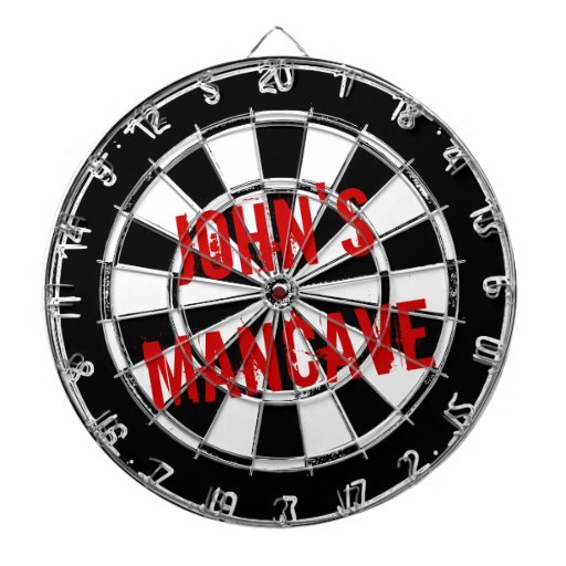 Funny dartboard for men with a grungy mancave Zazzle