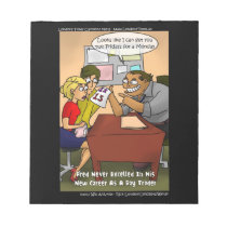 Funny Day Trader Cartoon Notepad by Rick London notepads
