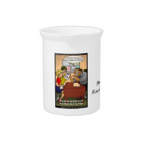 Funny Day Trader Pitcher by Rick London (Signed) pitchers