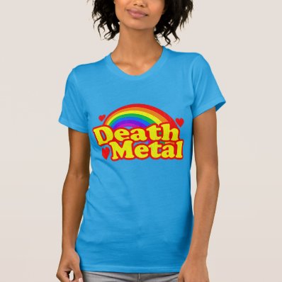 Funny Death Metal Rainbow  distressed look  T-shirts