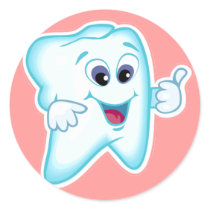 Funny Dental Hygienist Round Sticker