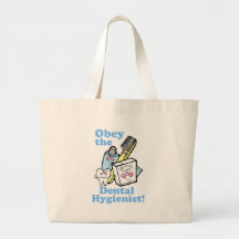 Funny Dental Hygienist Tote Bags