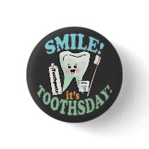 Funny Dentist Dental Hygienist Buttons