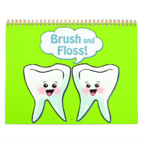 Funny Dentist Dental Hygienist Wall Calendar