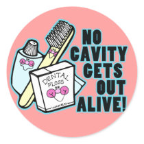 Funny Dentist or Prosthodontist Round Sticker