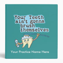 Funny Dentist's Office Appointment Book Vinyl Binders