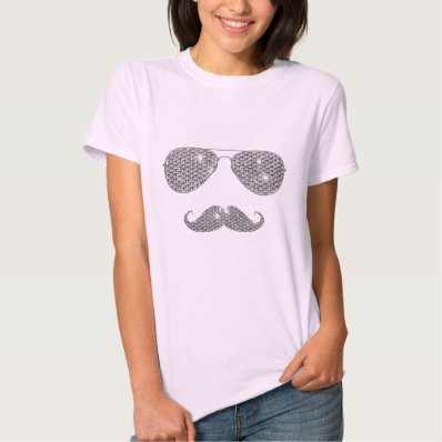 Funny Diamond Mustache With Glasses T Shirt