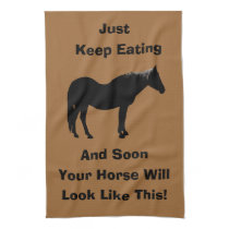 Funny Diet Horse American MoJo Kitchen Towels