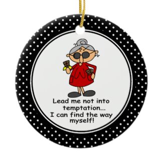 Funny Diet Humor Christmas Ornament ornament