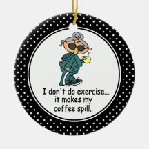 Funny Diet Humor Christmas Ornament