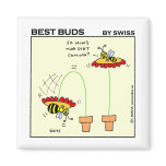Funny Dieting Bee Cartoon Gardening Fridge Fridge Magnets