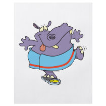 funny dieting hippo on a scale cartoon flyers