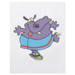 funny dieting hippo on a scale cartoon flyers