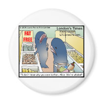 Funny Dieting Whales Tees Mugs Cards & Gifts magnets