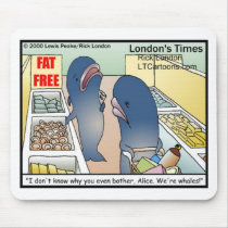 Funny Dieting Whales Tees Mugs Cards & Gifts mousepads