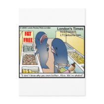Funny Dieting Whales Tees Mugs Cards & Gifts postcards