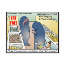 Funny Dieting Whales Tees Mugs Cards & Gifts postcards
