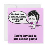 Funny dinner party custom announcement