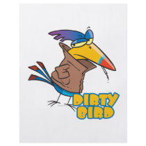 funny dirty bird naughty toucan cartoon flyer design