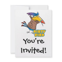 funny dirty bird naughty toucan cartoon custom announcement