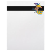 funny dirty bird naughty toucan cartoon letterhead design