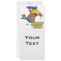 funny dirty bird naughty toucan cartoon full color rack card