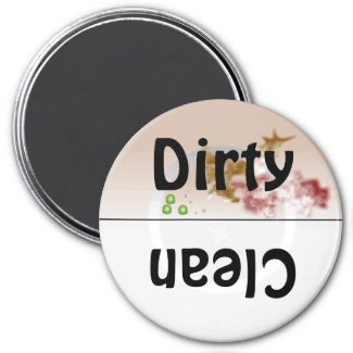 Funny Dirty Plate Dishwasher Magnet Clean Dirty