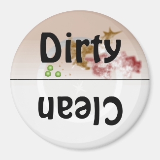 Funny Dirty Plate Dishwasher Magnet Clean Dirty