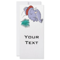 funny diving swimmer elephant cartoon personalized rack card