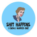 Funny divorced shit happens stickers