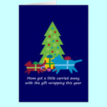 Funny Dog  and Cat Christmas Presents cards