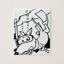 Funny Dog Diving puzzles